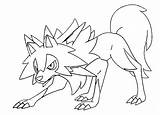 Wolwerock Ausmalen Pokémon sketch template