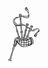 Gaita Dudelsack Bagpipes Doedelzak Cornamusa Cornemuse Malvorlage Ausmalbild Foles Kleurplaten Educima Schoolplaten sketch template