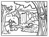 Forest Coloring Pages Animals Background Drawing Sheets Kids Printable Forests Animal Colour Sheet Nature Tree Book Backgrounds Choose Board sketch template