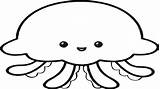 Coloring Jellyfish Crab Cute Clipartmag sketch template