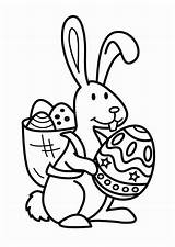 Paashaas Kleurplaten Easter Bunny Bezoeken Coloring sketch template