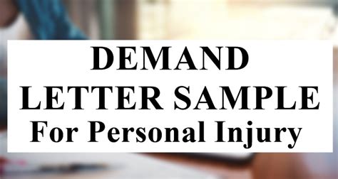 demand letter sample  personal injury
