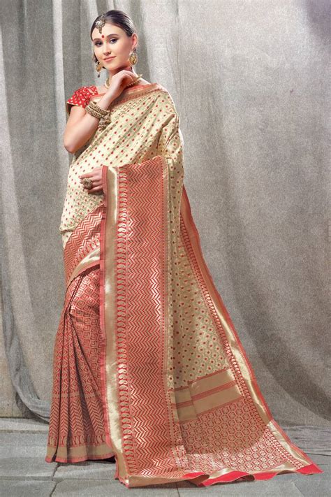 gold woven kanchipuram silk saree with blouse bhelpuri 2306527