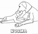 Norma Kleurplaten Naam Hond sketch template