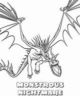 Dragon Coloring Train Pages Nightmare Monstrous Toothless Hookfang Dragons Color Gronckle Getcolorings Printable Dr Drago sketch template