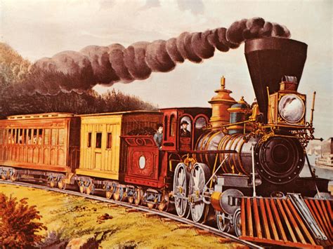 vintage train lithograph copy industrial locomotive flickr