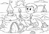 Ausmalbilder Sandcastle Kids Ausmalen Malvorlagen Paisaje Printable Coloringpages Ausmalbilderkostenlos sketch template