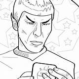 Spock Print Nerdy sketch template