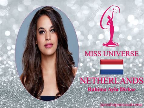 rahima ayla dirkse miss universe 2018 contestant banner netherlands