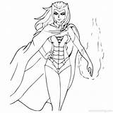 Wandavision Scarlet Witch Xcolorings Fanart sketch template