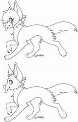 Lineart F2u Canine Actions Deviation sketch template