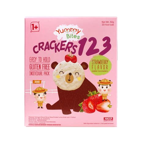Yummy Bites Rice Cracker 123 Strawberry – Trejoy