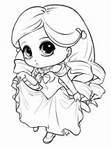 Chibi Princess Pages Anime Coloring Cute Deviantart Drawings Girl Template Manga sketch template
