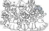 Mario Coloring Pages Super Characters Kart Odyssey Party Printable Princess Color Print Character Getdrawings Getcolorings Peach Colorings Cart sketch template
