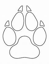 Dog Paw Print Outline Drawing Getdrawings sketch template