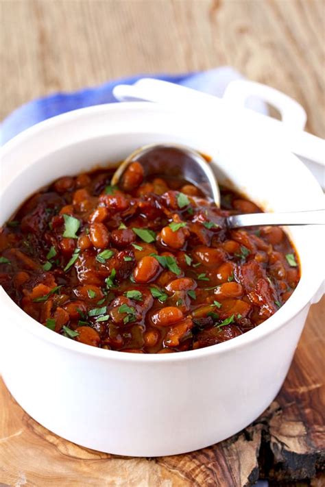 Zesty Homemade Baked Beans with Bacon | Lemon Blossoms