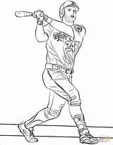 Trout Mike Drawing Bryce Harper sketch template