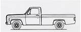Chevy C10 Drawing Truck 87 Drawings Trucks Pickup Sketch Lifted Gmc Chevrolet Scale Draw Clipart Template Pencil Easy Print 1972 sketch template