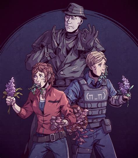Claire Redfield Leon S Kennedy And Mr X Resident Evil And 2 More
