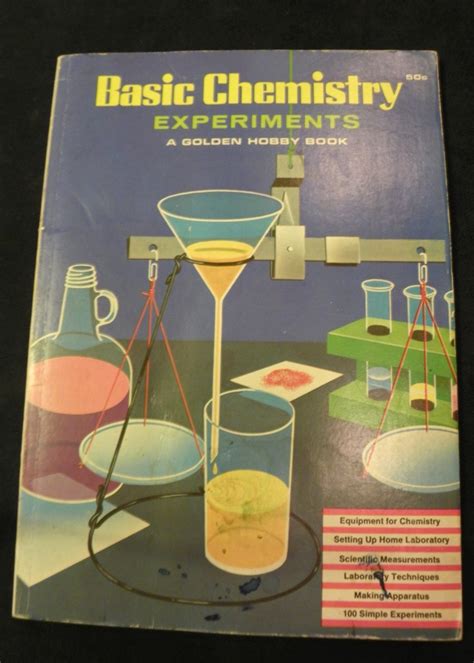 basic chemistry experiments golden hobby book robert brent 1965 edition chemistry robert ri