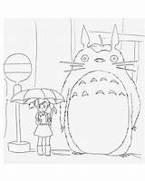 Totoro Neighbor Coloringonly sketch template