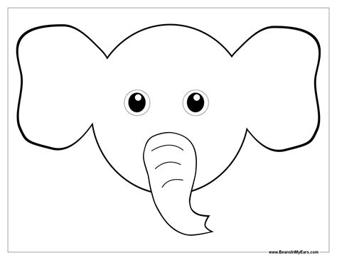 elephant head coloring page elephant coloring page animal coloring