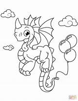 Dragon Coloring Pages Cute Baby Dragons Mania Legends Balloons Printable Print Color Cartoon Mandala Template Pokemon Bird Colorings Drawing Book sketch template