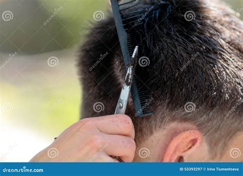 trendy haircut stock image image  hairdressing beautiful