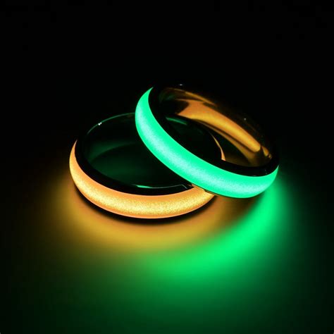 novelty stainless steel luminous ring stainless steel etsy