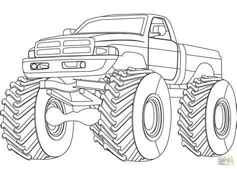 monster truck fargelegge tegninger fargelegging gratis