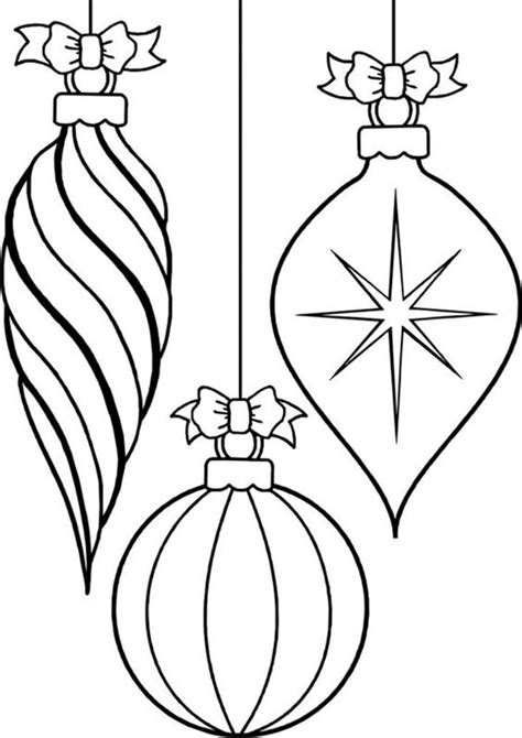printable coloring pages  christmas ornaments