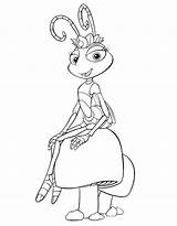 Bichos Princesas Atta Princesa Bugs Pixar Miniatura sketch template