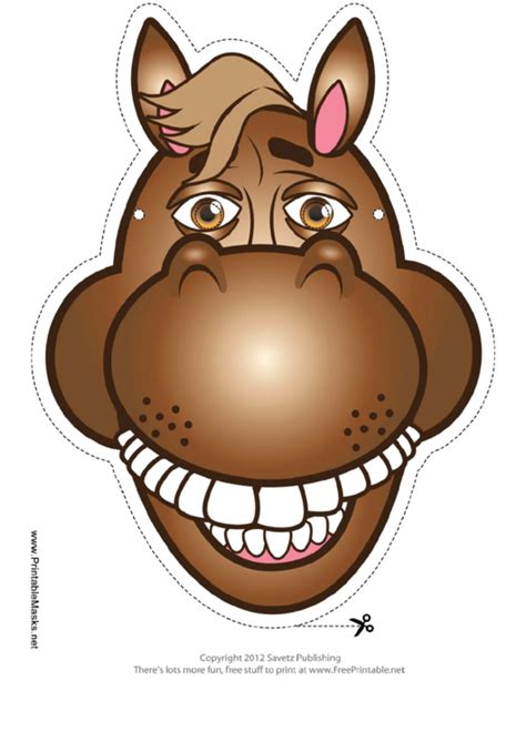 horse mask template printable