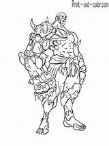 Overwatch Hanzo раскраски Genji sketch template