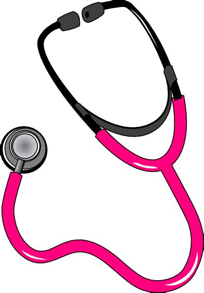 pink black stethoscope clip art  clkercom vector clip art
