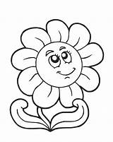 Spring Coloring Pages Flower Print Coloringtop sketch template
