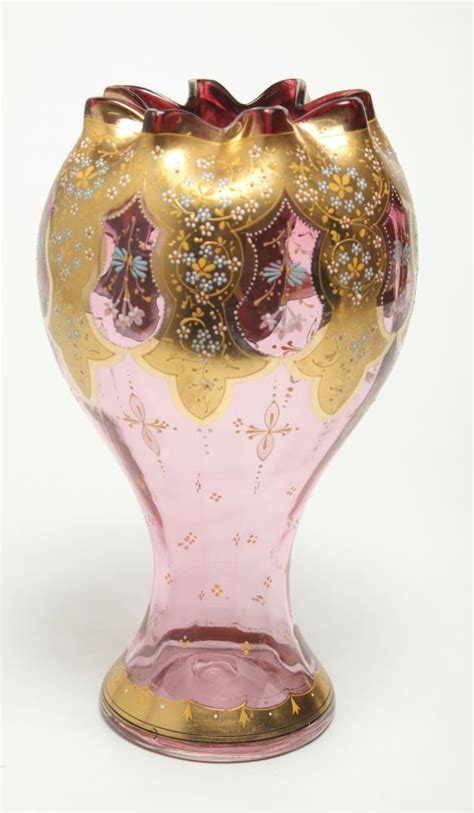 Sold Price Moser Bohemian Czech Glass Vase Antique 19th C Invalid