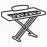 Keyboard Instrument Electronic Outlines Clipartmax Iconfinder sketch template