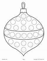 Christmas Dot Printables Do Kids Activities Printable Preschool Coloring Pages Worksheets Ornament Tree Crafts Toddler Marker Ornaments Holiday Supplyme Craft sketch template