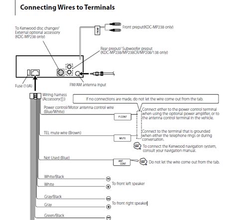 kenwood kdc  wiring diagram  mode