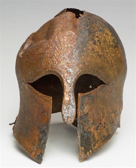 ancient warriors helmet owner unknown  science