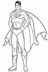 Superman Colorare Disegno sketch template