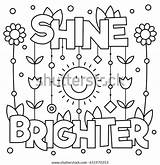 Shine Brighter sketch template
