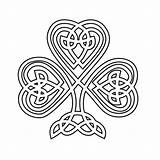 Shamrock Coloring Printable Pages Celtic Patterned sketch template