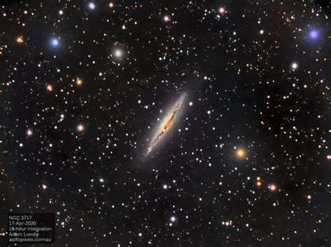 edge  spiral galaxy ngc  adam lundie eatons hill observatory