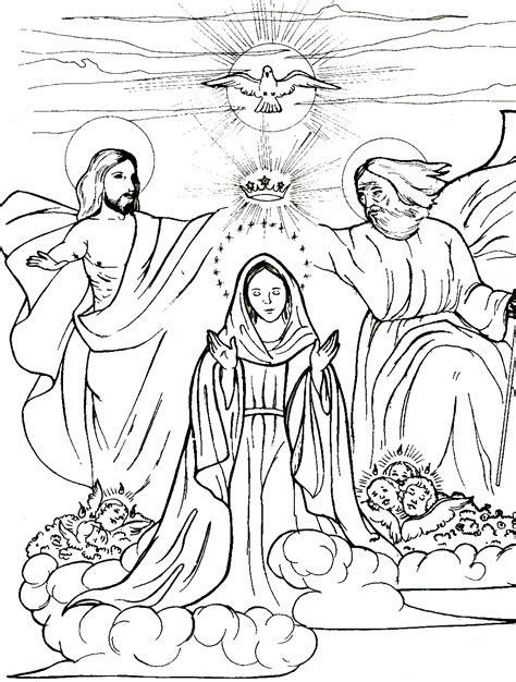 queen  heaven coloring page catholic coloring saint coloring