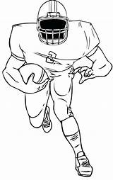 Football Coloring Player Pages Getcolorings sketch template