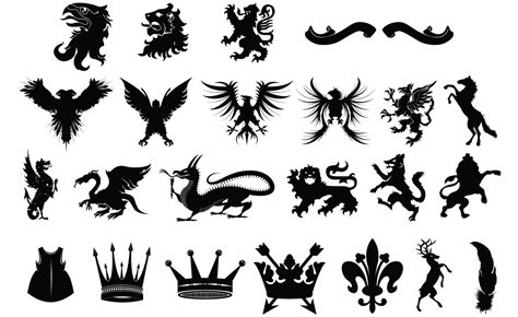 adobe illustrator heraldry symbols vector pack