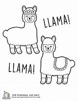 Llama Unicorn Partywithunicorns Peek sketch template