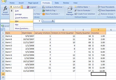 excel calculate  extended autosum